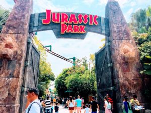 Entrance to Jurassic Park at Universal Studios