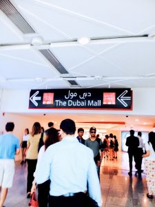 Dubai Mall from the metro's underground path