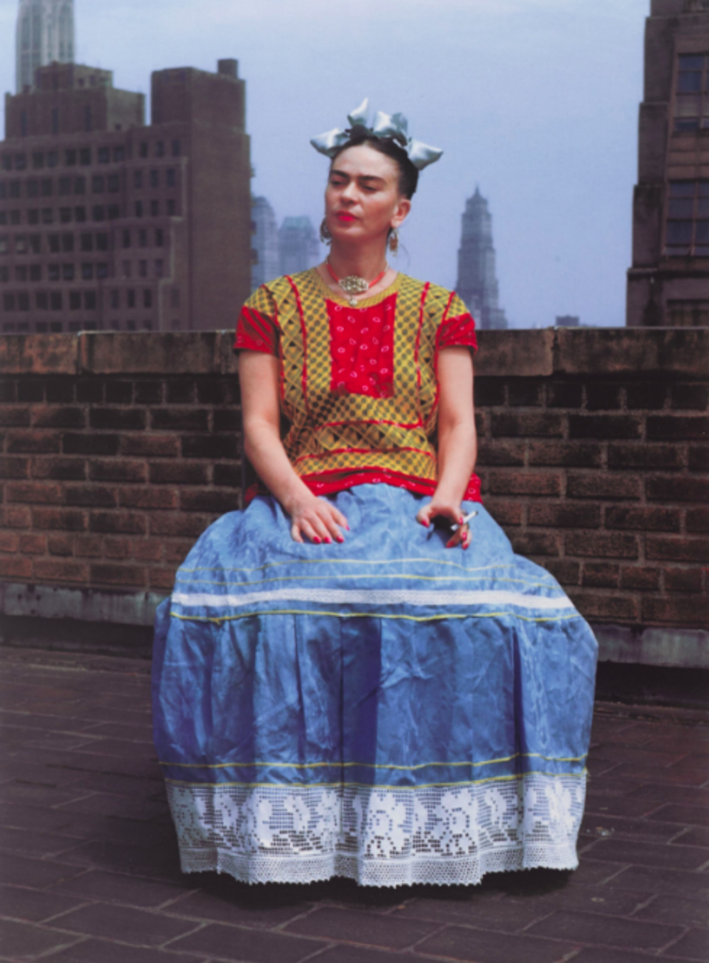 A photo of Frida Kahlo taken in New York